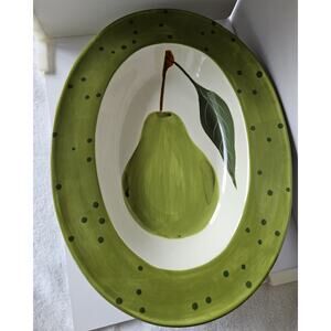 Romy & Clare Handmade Pear Serving Bow/Platter - 15 " Width